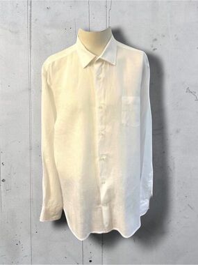 ALAN PAINE NEW WHITE CLASSIC LINEN SHIRT ENGLAND SIZE X-LARGE
